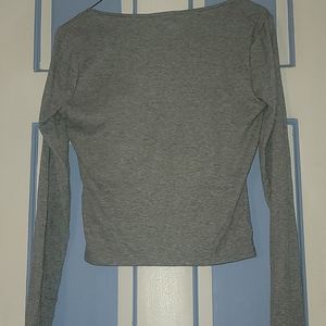 Gray Crop Top